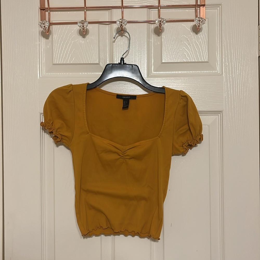 Forever 21 Mustard Yellow Crop Top